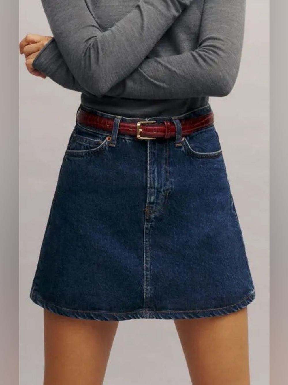 Reformation 26 Lydia Denim Skirt